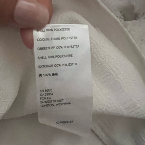 Maeve by Anthropologie Women White Textured Fringe Tassel Ruffle Top - Picture 7 of 7